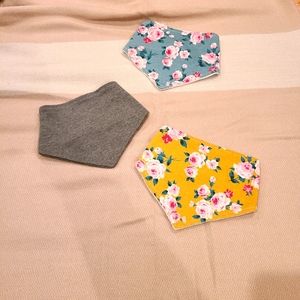 Set of 3 Bandana Drool Bibs
